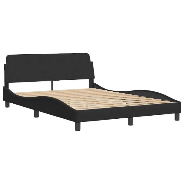 Bettgestell Dover Schwarz 135x190 cm Samt