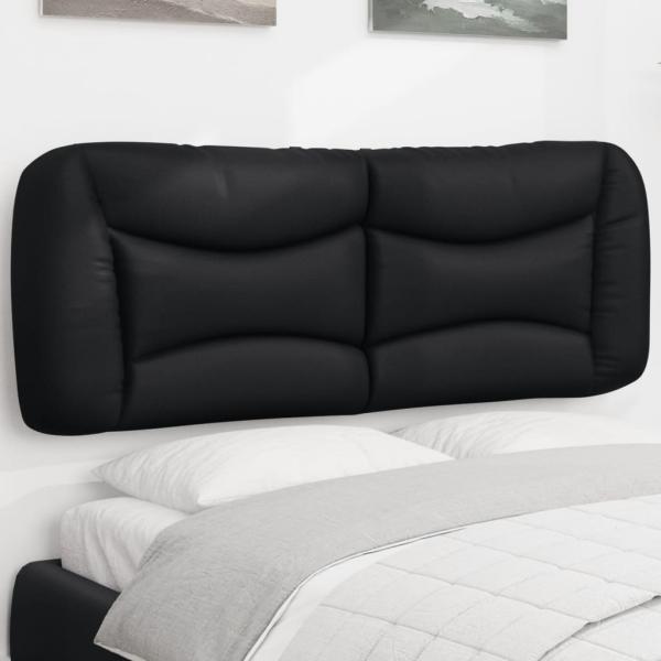 ARDEBO.de - Kopfteilkissen Schwarz 135 cm Kunstleder