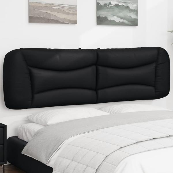 ARDEBO.de - Kopfteilkissen Schwarz 180 cm Kunstleder