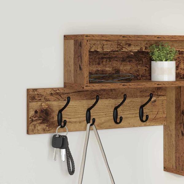 Wandmontierter nachttisch Wandhalterung Altholz Holzwerkstoff