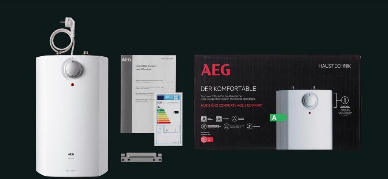 AEG Huz 5 Comfort EEK: A Kleinspeicher, offen, Untertischmontage, 2kW (222164)