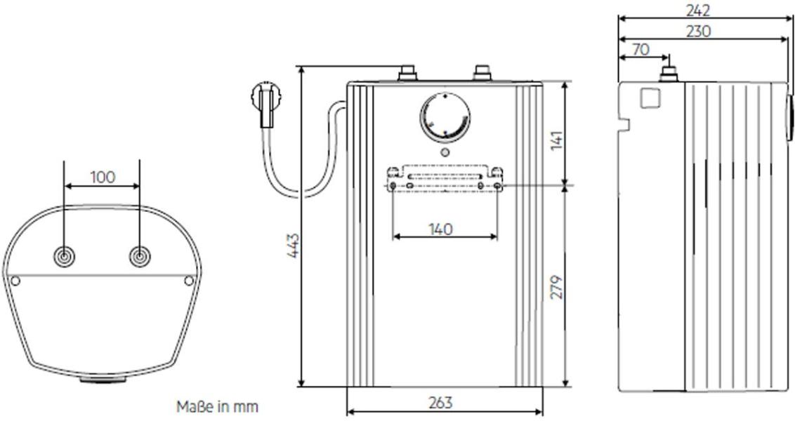 AEG Huz 5 Comfort EEK: A Kleinspeicher, offen, Untertischmontage, 2kW (222164)