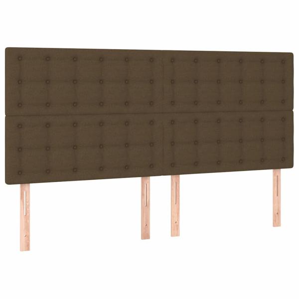 ARDEBO.de - Kopfteil Dunkelbraun 160 x 5 x 118/128 cm Stoff