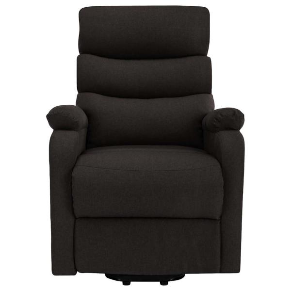Massagesessel mit Aufstehhilfe Dunkelbraun Stoff