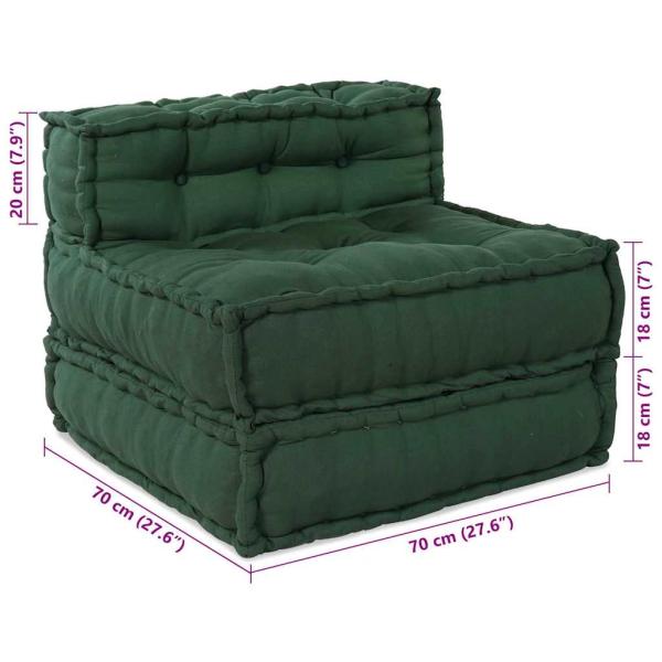 Modulare Sofagarnitur 4 pcs Grün Stoff