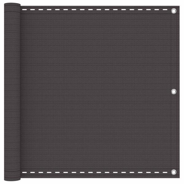 ARDEBO.de - Balkonsichtschutz Anthrazit 75 x 700 cm HDPE und Aluminium