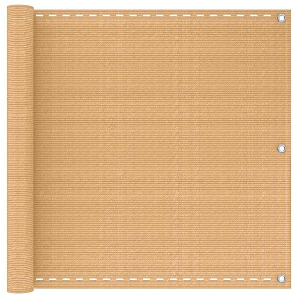 ARDEBO.de - Balkonsichtschutz Sand 90 x 1000 cm HDPE und Aluminium