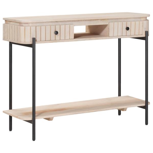 Handgefertigter Beistelltisch Weiß 100 x 30 x 76 cm