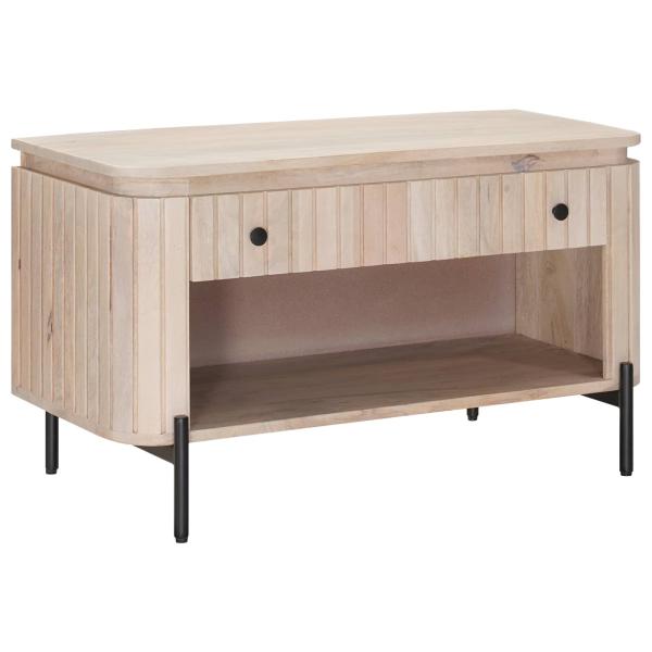 ARDEBO.de - Schuhbank mit Schubladen mit Regal mit Speicher 85 x 37 x 48 cm