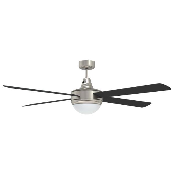 Deckenventilator mit Licht und Fernbedienung Ø 130 cm Schwarz