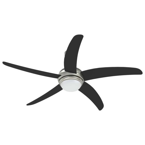 Deckenventilator mit Licht und Fernbedienung Ø 130 cm Schwarz