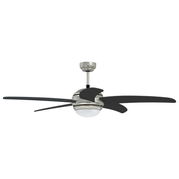 Deckenventilator mit Licht und Fernbedienung Ø 130 cm Schwarz