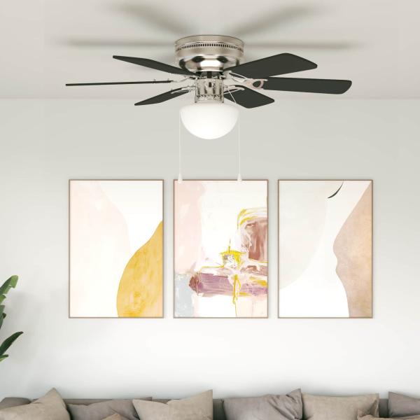 ARDEBO.de - Deckenventilator mit Licht Ø 82 cm Schwarz