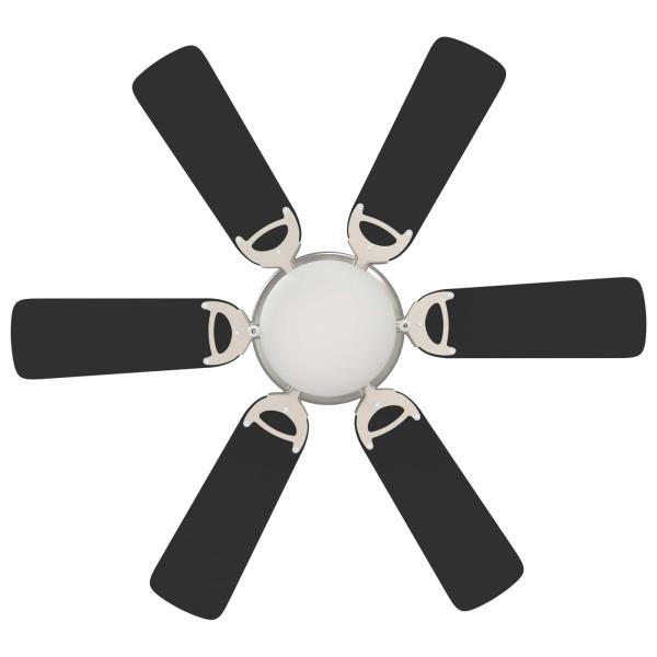 Deckenventilator mit Licht Ø 82 cm Schwarz
