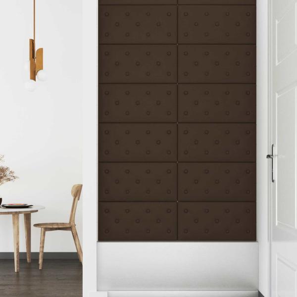 Wandkopfteilen 12 Stk. Braun Kunstleder