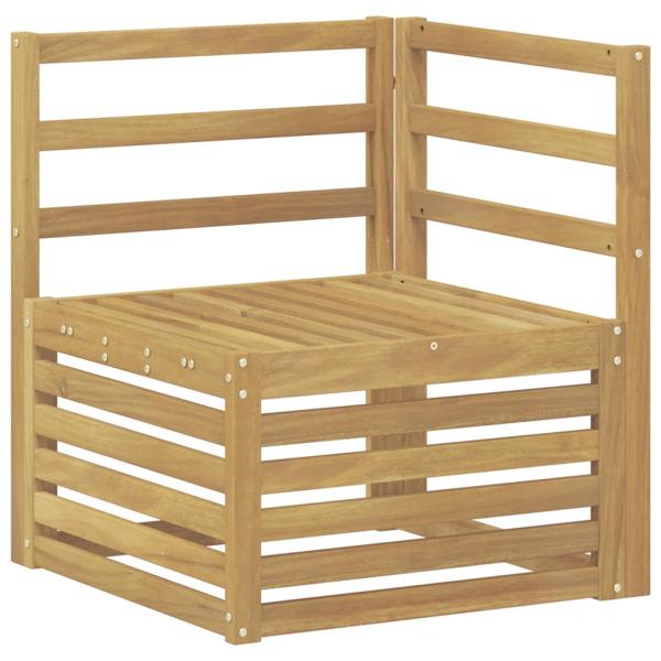 Outdoor Ecksofa Massivholz Akazie Weiß 63 x 63 x 73 cm