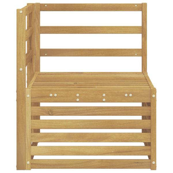 Outdoor Ecksofa Massivholz Akazie Weiß 63 x 63 x 73 cm