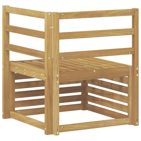 Outdoor Ecksofa Massivholz Akazie Weiß 63 x 63 x 73 cm