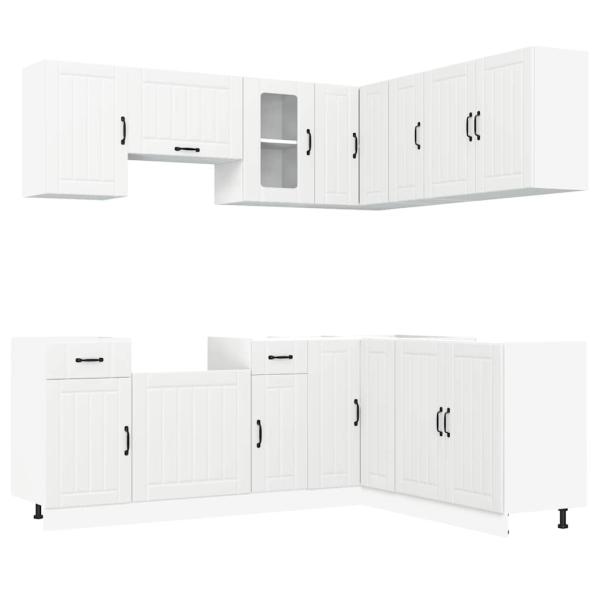 11-tlg. K?chenschrank-Set Lucca Wei? Holzwerkstoff