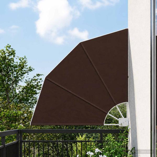 ARDEBO.de - Balkon Sichtschutz 140 x 140 cm Polyester Braun