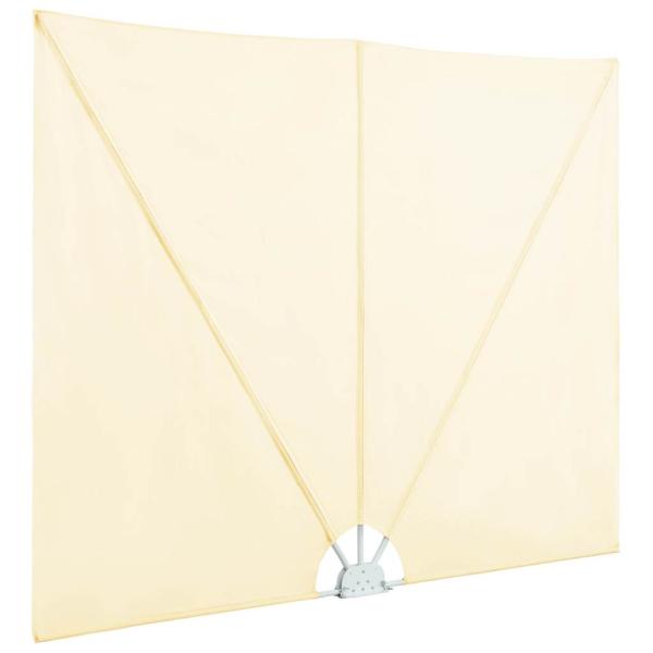 Faltbarer Terrassen-Seitenfächer Creme 240×160 cm