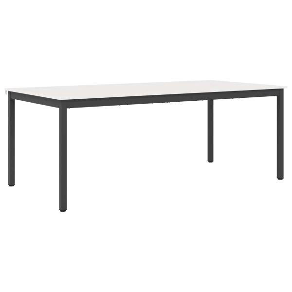 Esstisch 200 x 100 x 75 cm Massives Kiefernholz Weiß Rechteckig