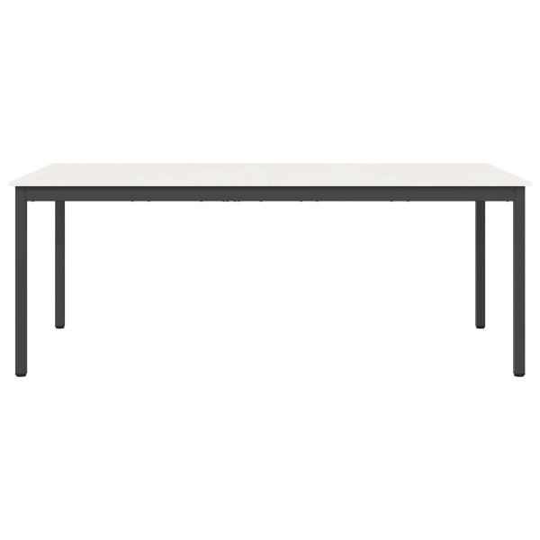 Esstisch 200 x 100 x 75 cm Massives Kiefernholz Weiß Rechteckig