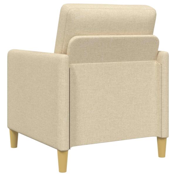 Sofa Set mit Stauraum 2 stk. Creme Polyester
