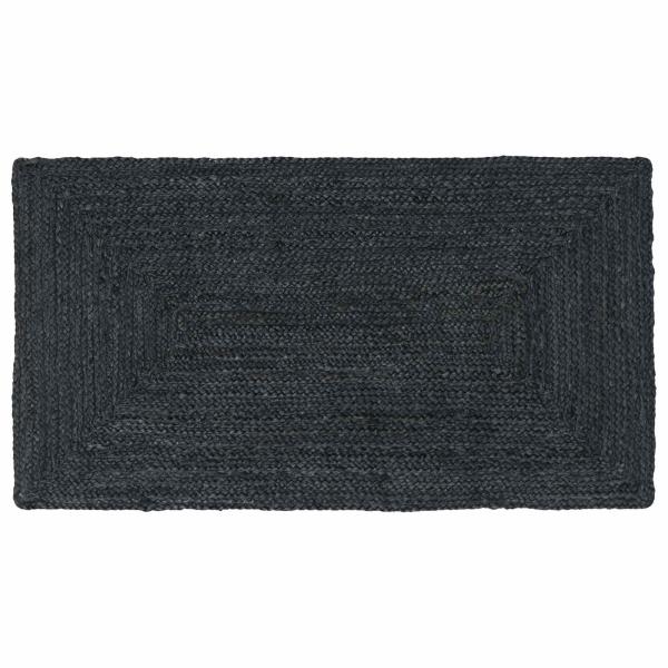 ARDEBO.de - Bereichsteppich Dunkelgrau 60 x 110 cm Jute