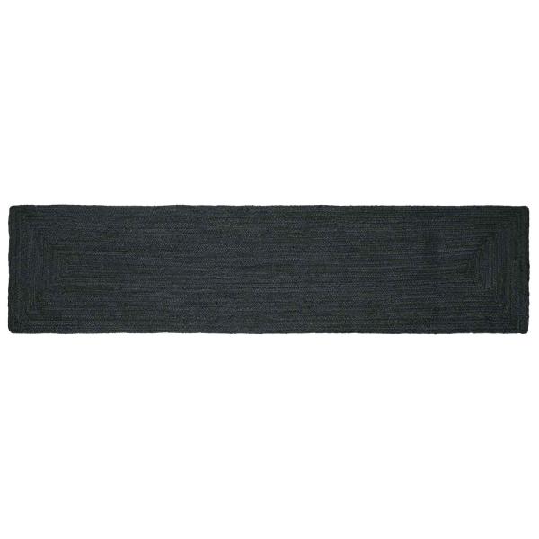 ARDEBO.de - Bereichsteppich Dunkelgrau 60 x 250 cm Jute