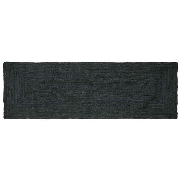 ARDEBO.de - Bereichsteppich Dunkelgrau 80 x 200 cm Jute