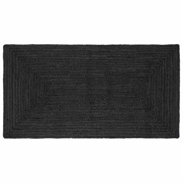 ARDEBO.de - Bereichsteppich Dunkelgrau 100 x 200 cm Jute