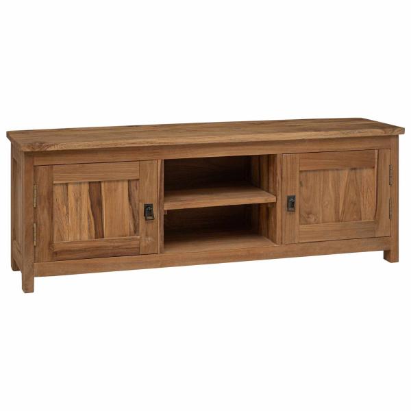 ARDEBO.de - TV-Schrank 110 x 30 x 40 cm Natur Massivholz Teak