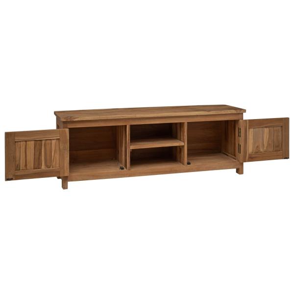 TV-Schrank 110 x 30 x 40 cm Natur Massivholz Teak