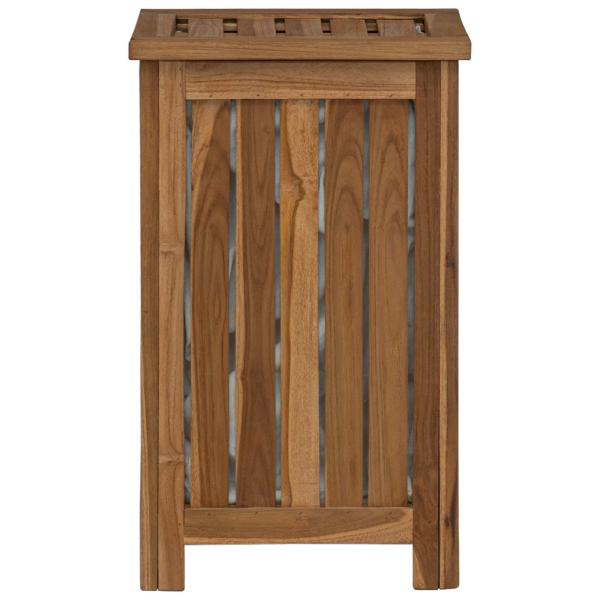 Wäschekorb Natur Massivholz Teak