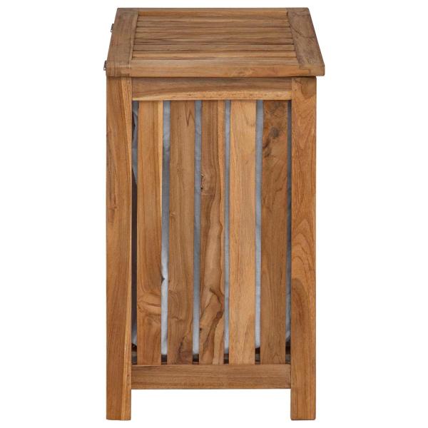 Wäschekorb Natur Massivholz Teak