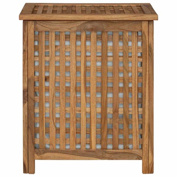 Wäschekorb Natur Massivholz Teak