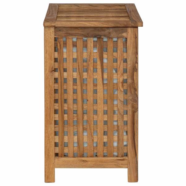 Wäschekorb Natur Massivholz Teak