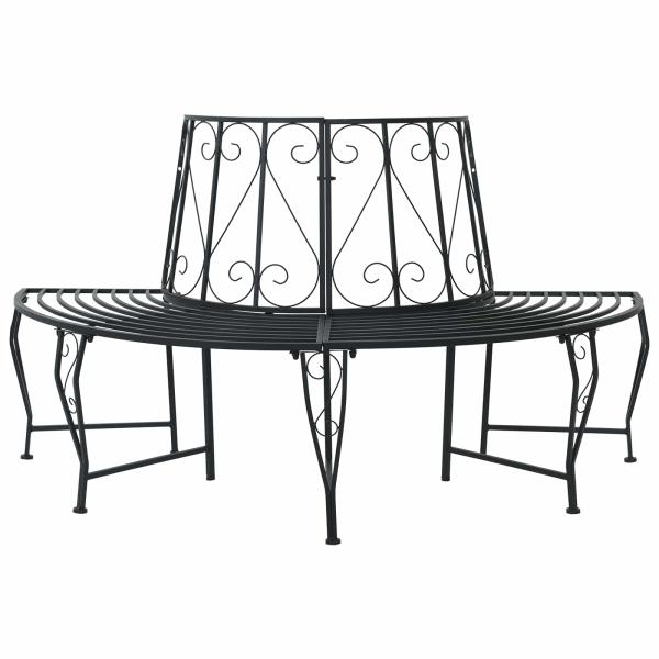 ARDEBO.de - Baumbank 4-Sitzanzahl 160 x 80 x 89 cm Stahl Schwarz