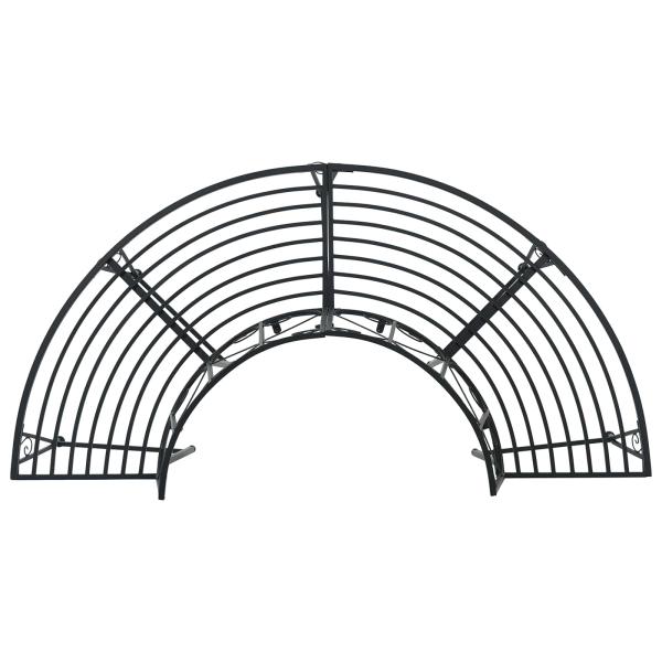 Baumbank 4-Sitzanzahl 160 x 80 x 89 cm Stahl Schwarz