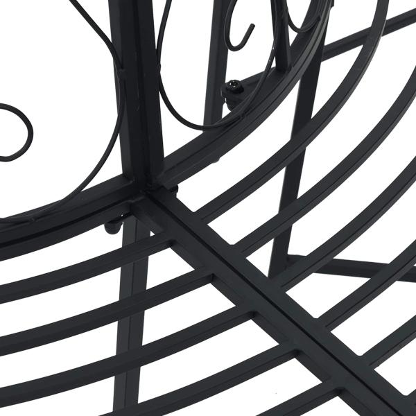 Baumbank 4-Sitzanzahl 160 x 80 x 89 cm Stahl Schwarz