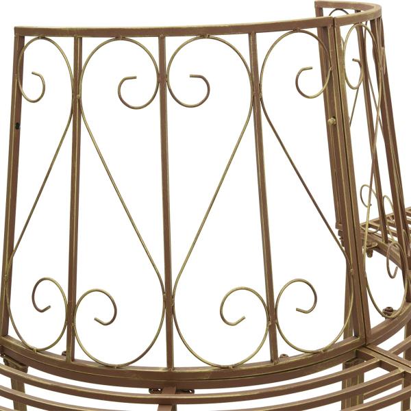 Baumbank 4-Sitzanzahl 160 x 80 x 89 cm Stahl Antikbraun