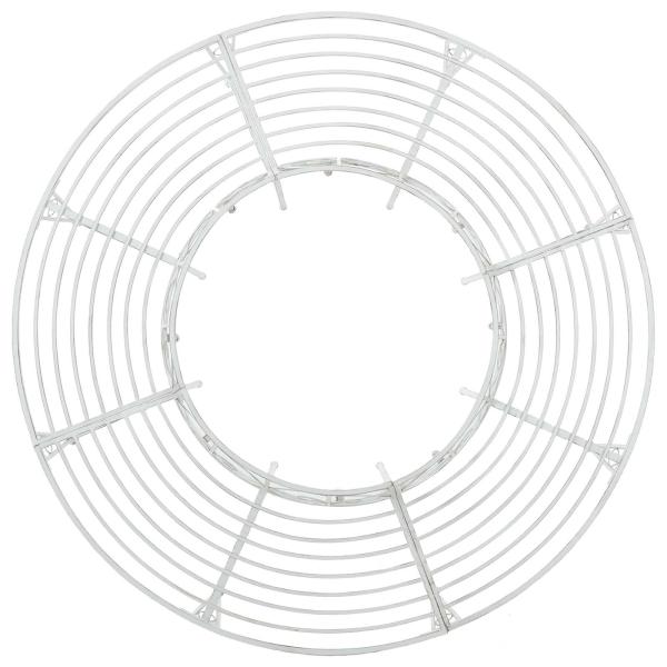 Baumbank 8-Sitzanzahl Ø 160 x 89 cm Stahl Antik Weiß Rund