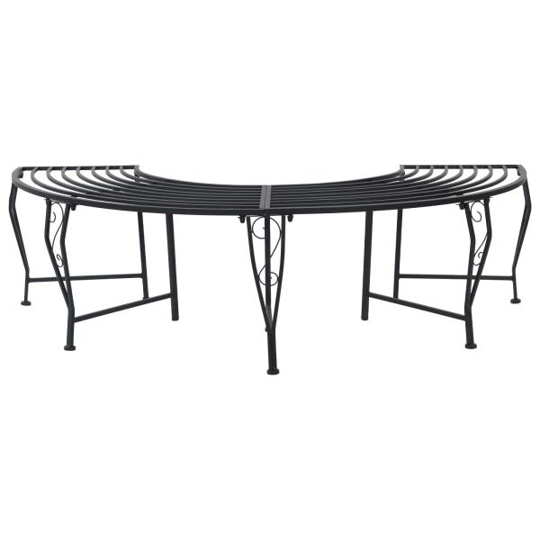 ARDEBO.de - Baumbank 4-Sitzanzahl 160 x 80 x 44 cm Stahl Schwarz