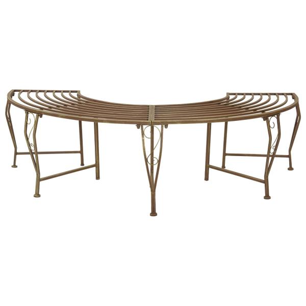 ARDEBO.de - Baumbank 4-Sitzanzahl 160 x 80 x 44 cm Stahl Antikbraun