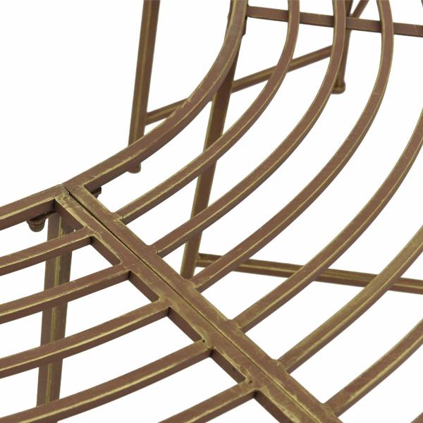 Baumbank 4-Sitzanzahl 160 x 80 x 44 cm Stahl Antikbraun