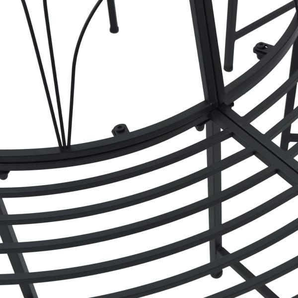 Baumbank 8-Sitzanzahl Ø 160 x 89 cm Stahl Schwarz Rund