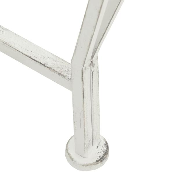 Baumbank 8-Sitzanzahl Ø 160 x 89 cm Stahl Antik Weiß Rund