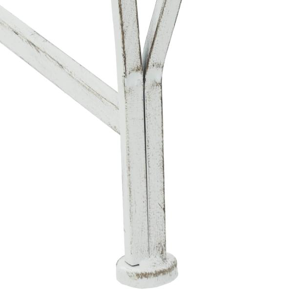 Baumbank 4-Sitzanzahl 160 x 80 x 89 cm Stahl Antik Weiß