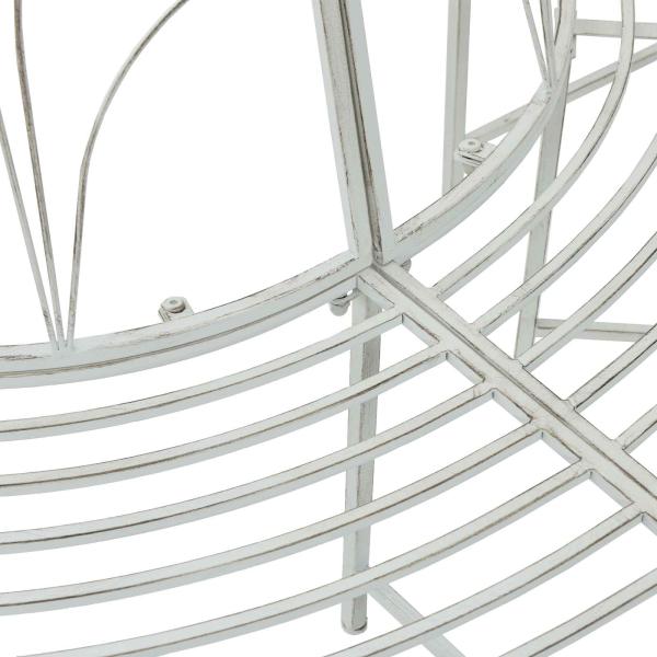 Baumbank 4-Sitzanzahl 160 x 80 x 89 cm Stahl Antik Weiß